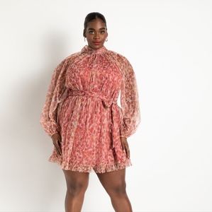 Eloquii sheer print dress